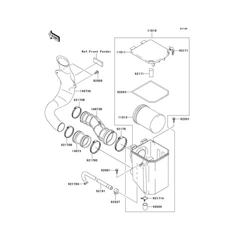 DUCT,A/C-CARBURETOR