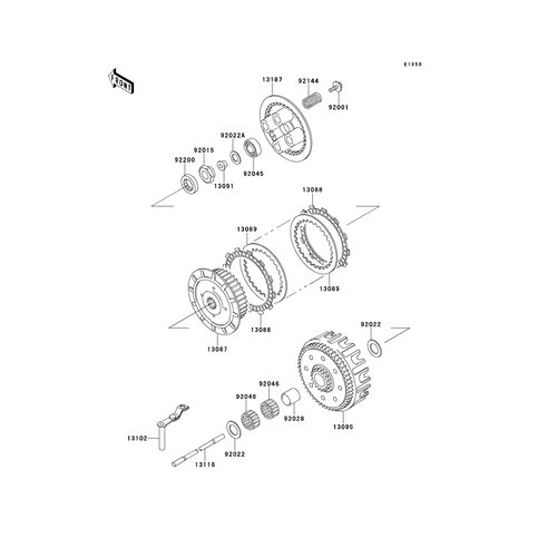 AUSRUECKHEBEL KUPPLUN