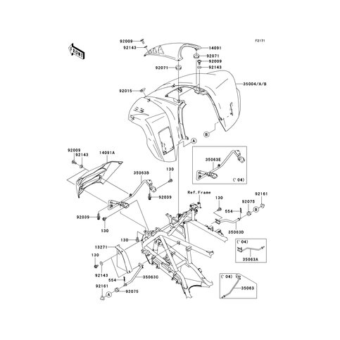 STAY,FRONT FENDER,RH