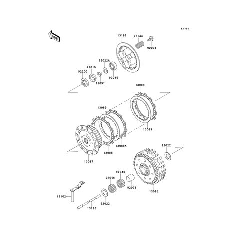 AUSRUECKHEBEL KUPPLUN
