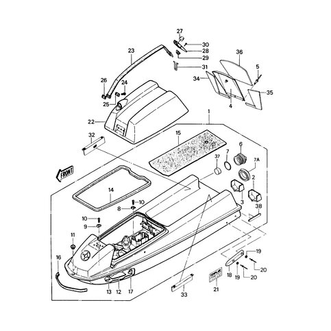 HOOD-COMP-ENGINE,OPTI - 59456-3719-8P Kawasaki Ersatzteile - kawa-sho