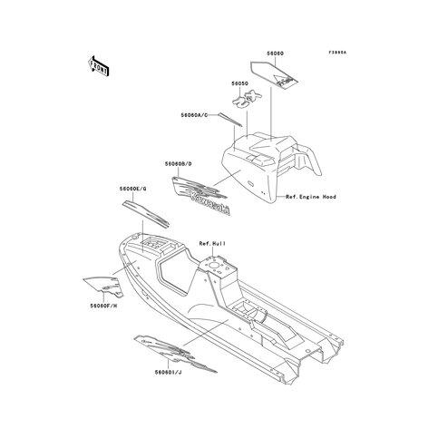 PATTERN,ENGINE HOOD,U