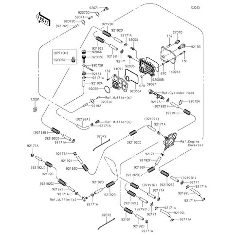 TUBE,EXHAUST MANIFOLD-FLU