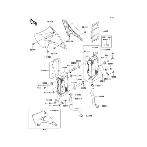 HOSE-COOLING,HEAD RAD