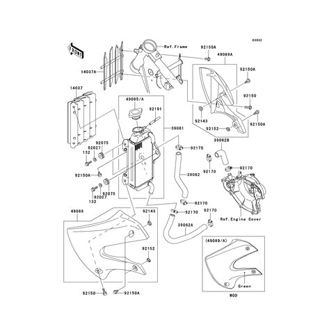 HOSE-COOLING,PUMP-RAD