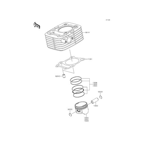 RING-SET-PISTON LL,O/S 1.