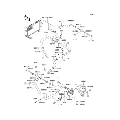 HOSE-COOLING,HEAD,FR-