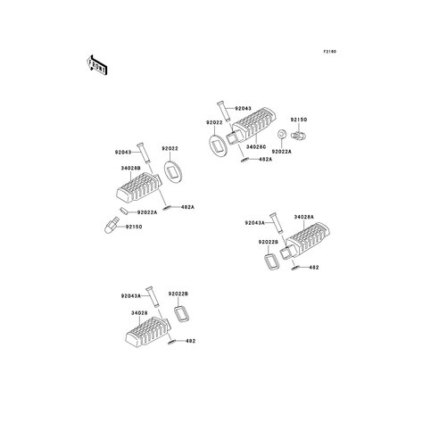 STIFT FUSSRASTE 6X38,