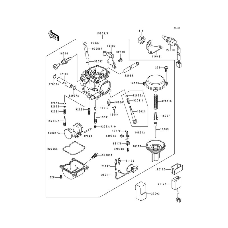 KIT,CARBURETOR HEATER 999990402 Kawasaki Ersatzteile
