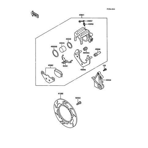 HOLDER-BRAKE,REAR CAL