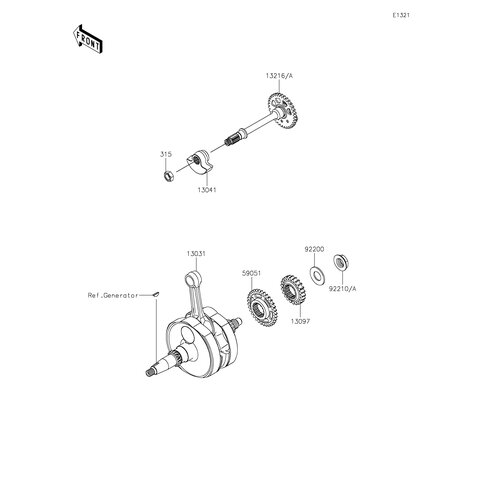 GEAR-PRIMARY SPUR,22T