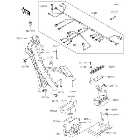 BRACKET,BATTERY CASE