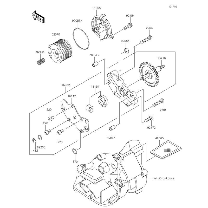 PUMPASSYOIL 160820829 Kawasaki Ersatzteile