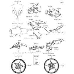 MARK,LWR COWL.,LH,KAWASAK