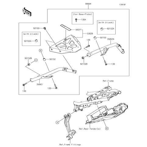 TOPCASE BRACKET 650 17->