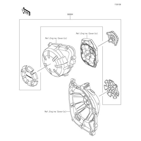 ENGINE COVER RINGS 3 PCS