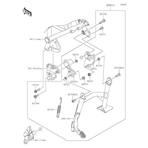 CENTER STAND KIT H2SX 19-