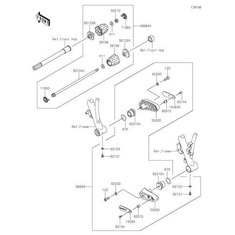 FRAME SLIDER SET Z650RS