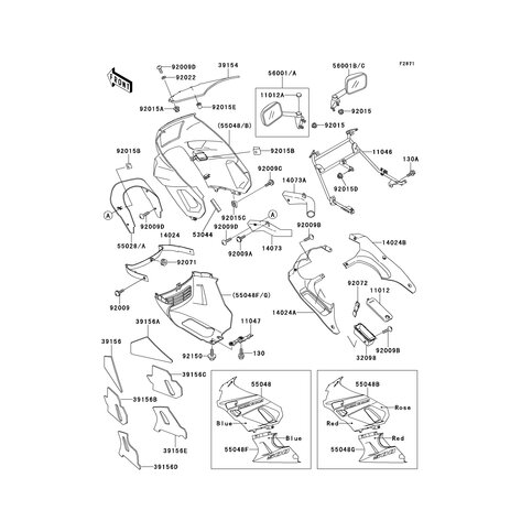 PAD,UPP COWLING,LWR,L