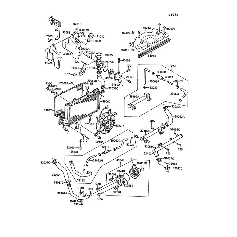 WASSERPUMPE - 49044-1084 Kawasaki Ersatzteile - kawa-shop24.de