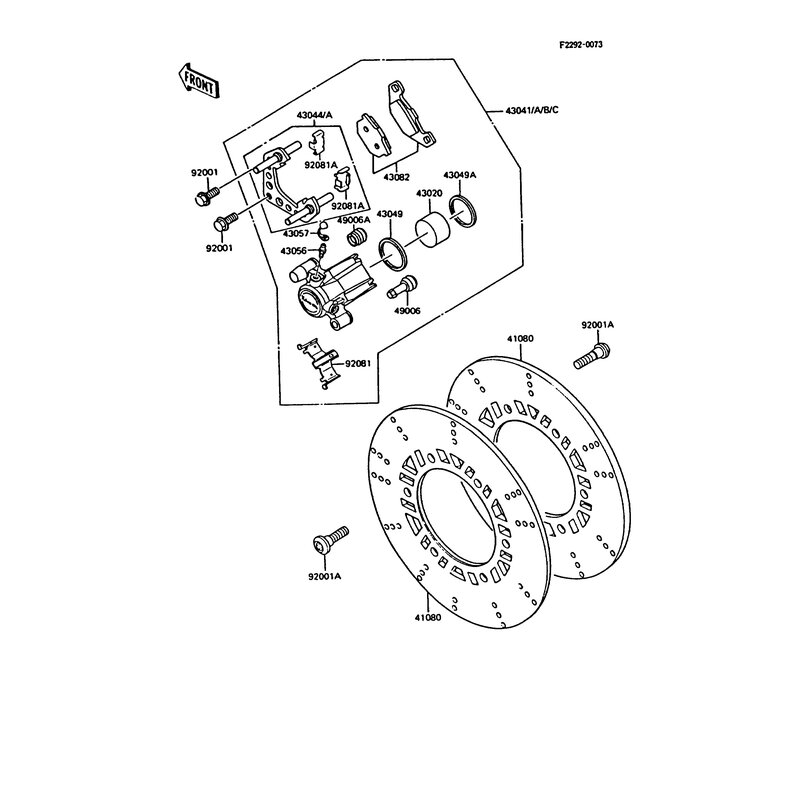 CALIPER-ASSY,FR,RH - 43041-1367 Kawasaki Ersatzteile - kawa-shop24.de