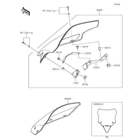 BRACKET,WINDSHIELD,RH