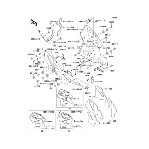 PAD,LWR COWLING,RH,RR