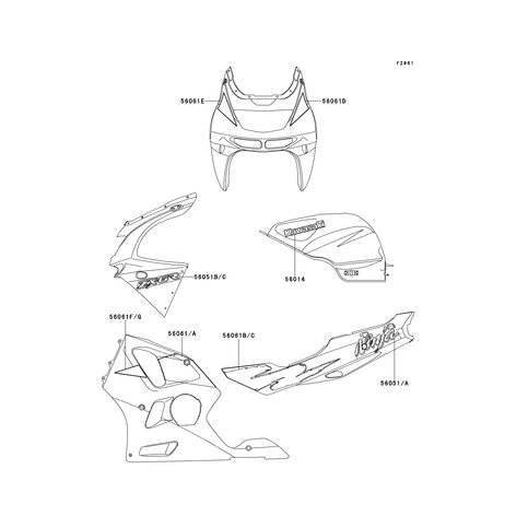 MARK,SIDE COVER,LH,NI