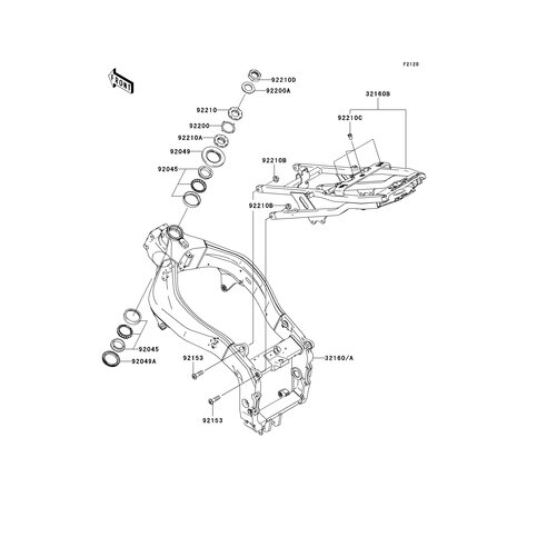 NUT,STEERING STEM 35M