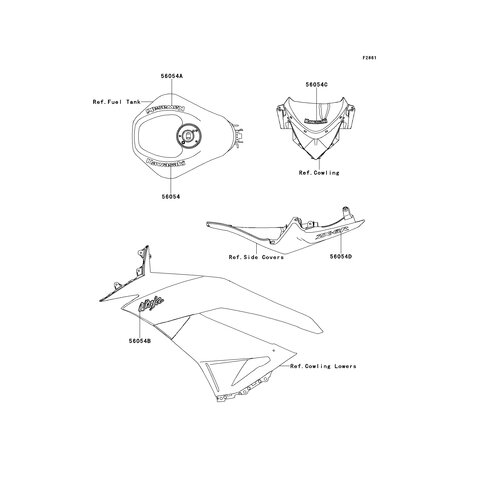 KAWASAKI EMBLEM TANK,RE