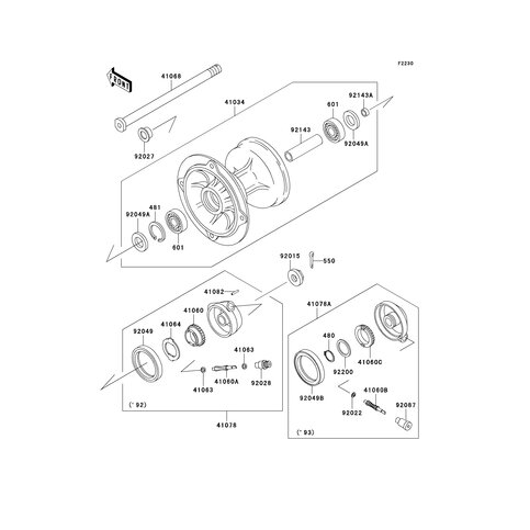 GEAR-METER SCREW,8T - 41060-1145 Kawasaki Ersatzteile - kawa-shop24.d