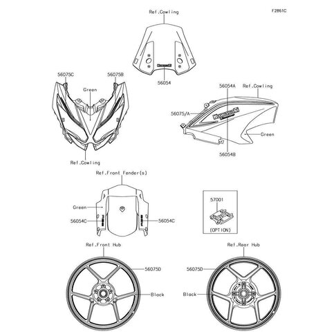 AUFKLEBER KAWASAKI,VERKL