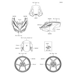 AUFKLEBER KAWASAKI,VERKL