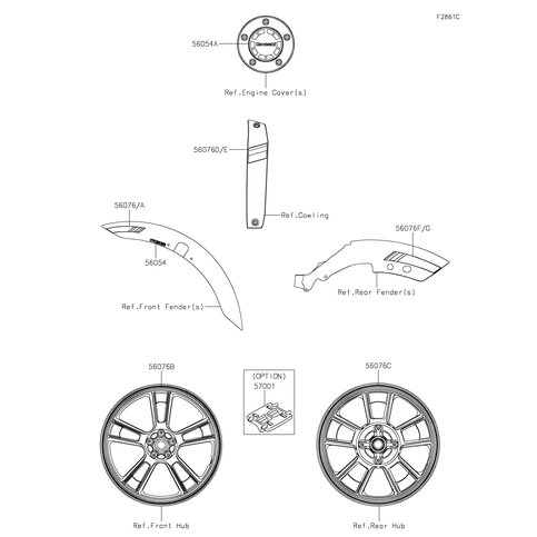 PATTERN,FR WHEEL,BROWN,6X