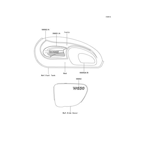 MARK,FUEL TANK PAD,RH