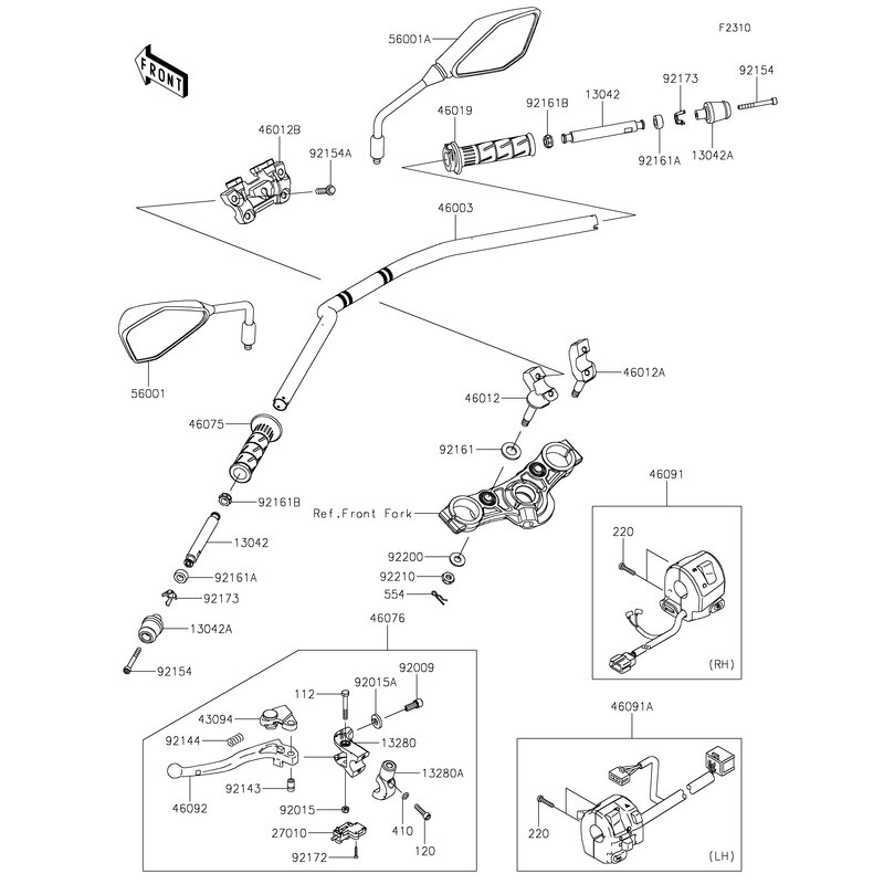 BOLT,FLANGED,8X30 - 92154-2655 Kawasaki Ersatzteile - kawa-shop24.de