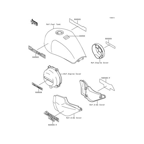 MARK,FUEL TANK,LH,KAW