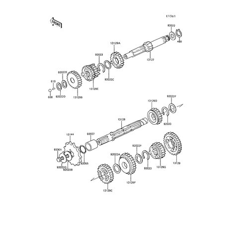 GEAR,OUTPUT 2ND,26T