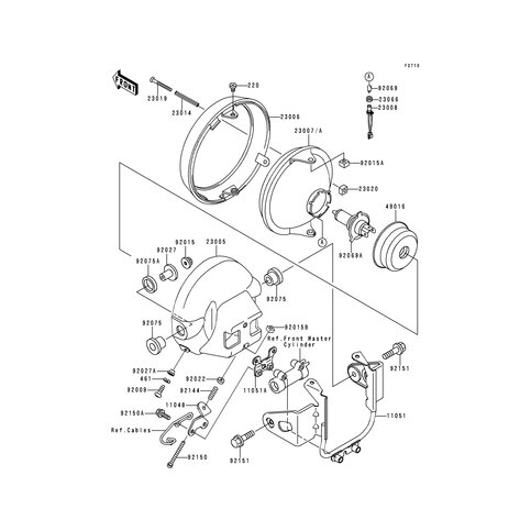 HALTER, SCHEINWERFER