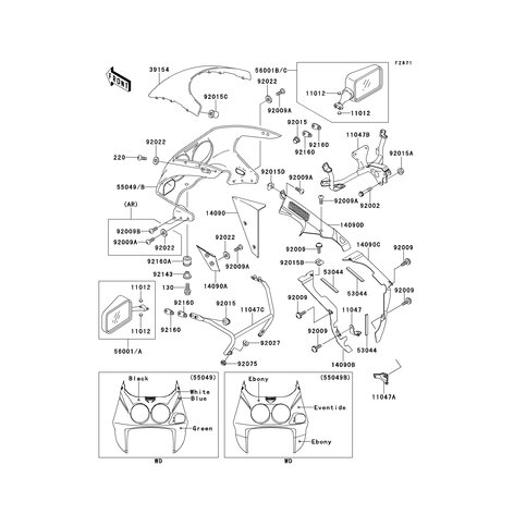 VERKLEIDUNG OBEN GRUE