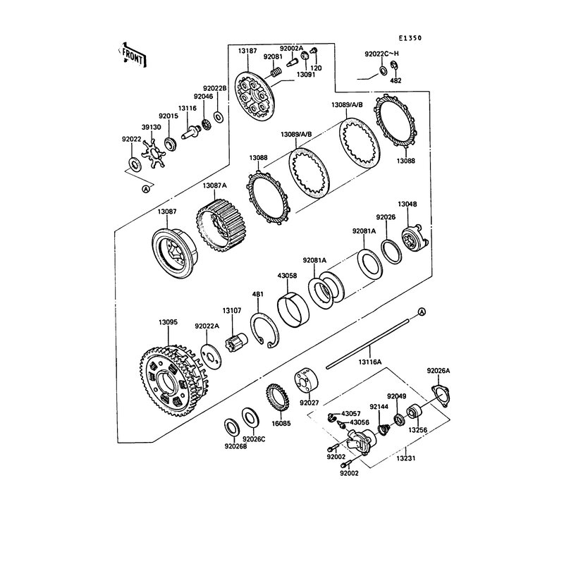 DISTANZSCHEIBE - KUPP - 92026-1263 Kawasaki Ersatzteile - kawa-shop24