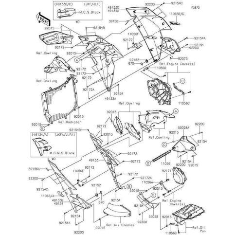 CAP,SHROUD,RH,C.F.B.GREEN