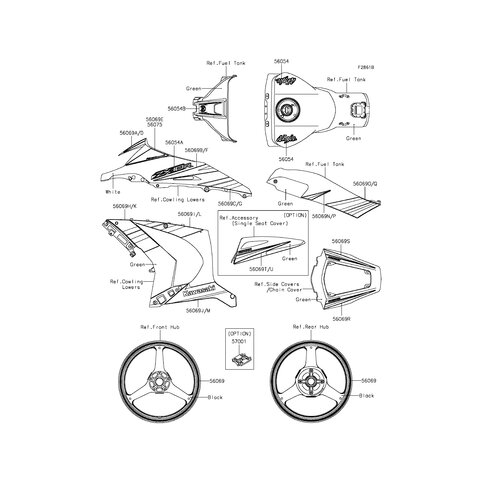 PATTERN,LWR COWL.,LH,KAWA