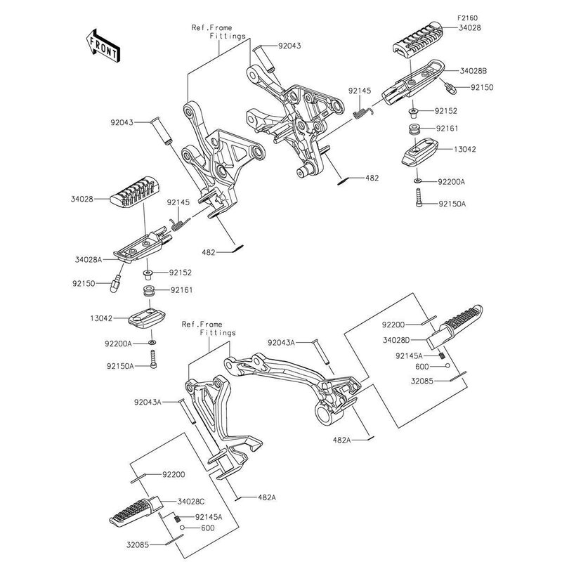 ステップ・ペダル 34028-0380 Webike | KAWASAKI純正部品