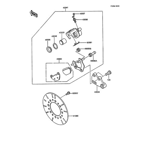 HOLDER-BRAKE,REAR CAL