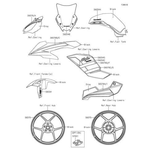 MARK,SIDE COWL.,NINJA
