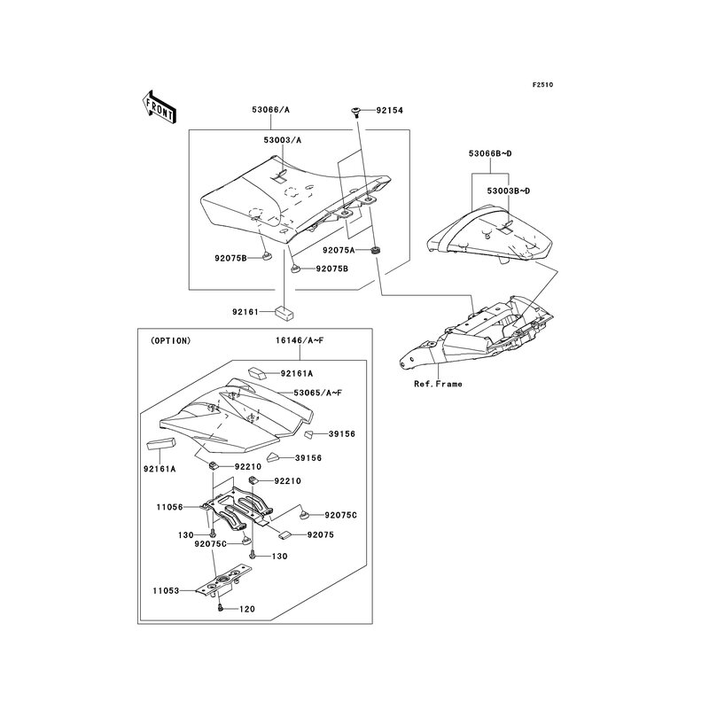 SITZDECKEL - 53065-0019-660 Kawasaki Ersatzteile - kawa-shop24.de