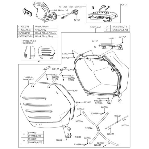 COVER,SIDE BAG,LH,M.M.GRA