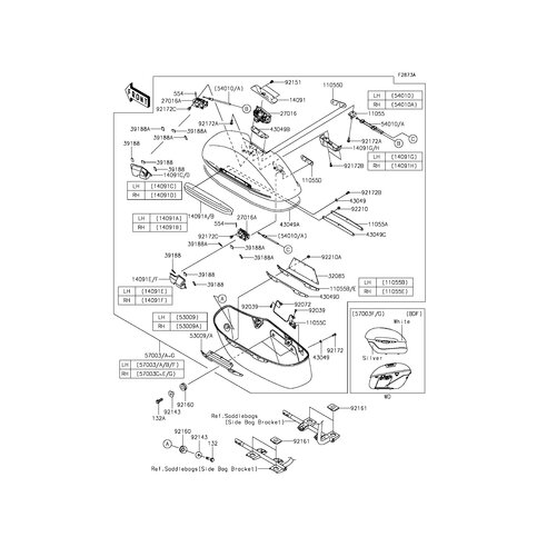 BAG,PANNIER,LH,SILVER/BLA