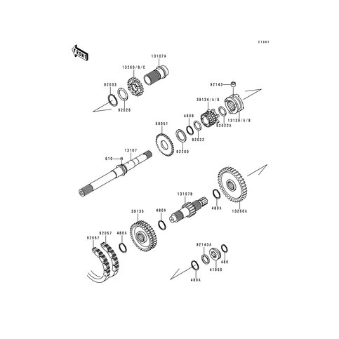GEAR,OUTPUT REVERSE,5
